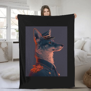 Discover Admiral Wolf Fleece Blankets