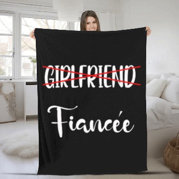 Discover Girlfriend Fiancee Couple Engagement Engaged Fleece Blankets