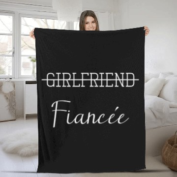 Discover Girlfriend Fiancee Couple Engagement Engaged Fleece Blankets
