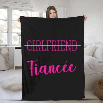 Discover Girlfriend Fiancee Couple Engagement Engaged Fleece Blankets