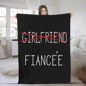 Discover Girlfriend Fiancee Couple Engagement Engaged Fleece Blankets