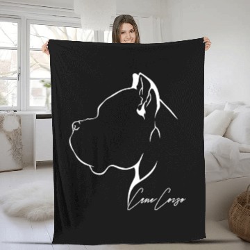 Discover Proud Cane Corso Profile dog mom Fleece Blankets