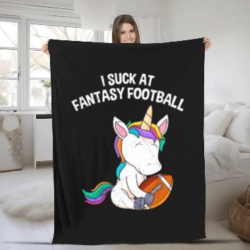 Discover I suck at Fantasy Football Fleece Blankets
