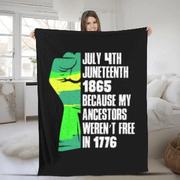 Discover Juneteenth free since 1865 Black History US Africa Fleece Blankets