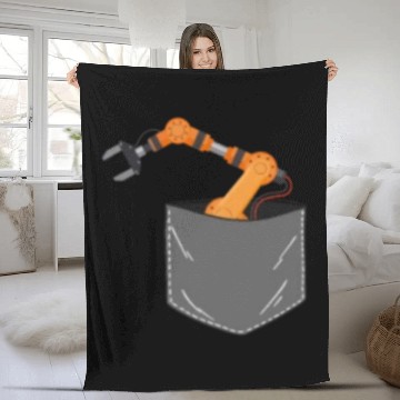 Discover Robot Robotics Engineer Pocket Fleece Blankets
