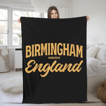 Discover Birmingham England UK Fleece Blankets
