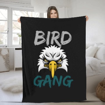 Discover Eagle Bird Gang Funny Philadelphia Fleece Blankets