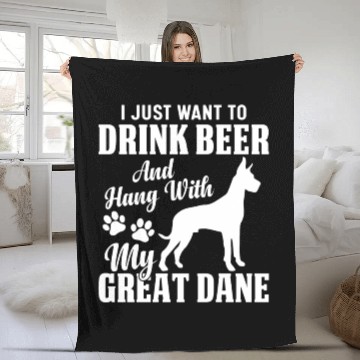 Discover Great Dane Dogs, Great Danes Fleece Blankets