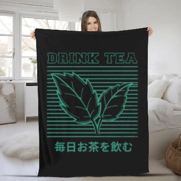 Discover Drink tea Every day Fleece Blankets