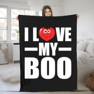Discover I Love My Boo Cute Valentines Day Gift Fleece Blankets