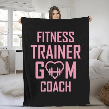 Discover Fitness GYM Workout Funny Exercise Bodybuilding Fleece Blankets