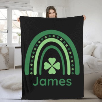 Discover James Clover Charm Boho Rainbow Fleece Blankets
