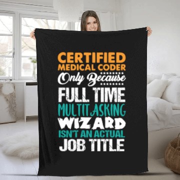 Discover Medical Coder , Programmer Fleece Blankets