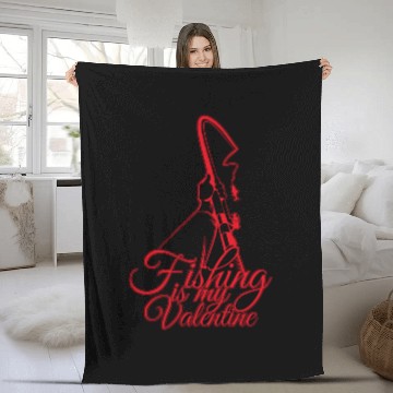 Discover fish valentines Fleece Blankets