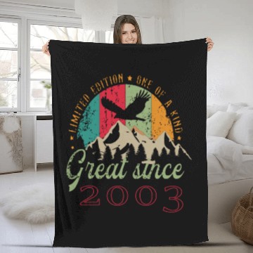 Discover 20 years dragon birthday fantasy Fleece Blankets