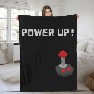 Discover POWER UP! Unisex GYM and Gaming design Fleece Blankets