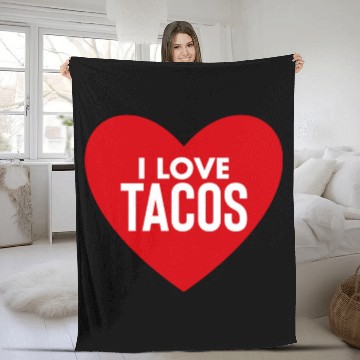 Discover I Love Tacos Fleece Blankets