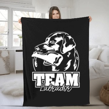 Discover Team Labrador Retriever dog mom hound Fleece Blankets