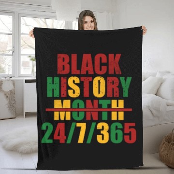 Discover black history month Fleece Blankets 24/7/365