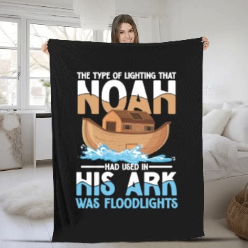 Discover Noah Had Used In His Ark Was Floodlights Fleece Blankets