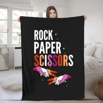 Discover Rock Paper Scissors Lesbian LGBT Pride Lesbian Fleece Blankets
