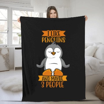 Discover I Like Penguins And Maybe 3 People Penguin Animal Fleece Blankets
