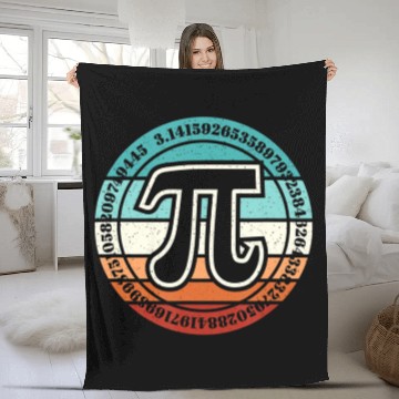 Discover Pi Day Retro Pi Symbol Math Teacher Nerd Geek 3 14 Fleece Blankets