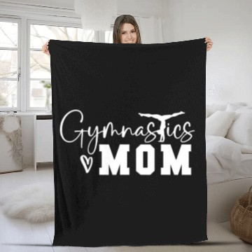 Discover Funny Gymnastics Mom Gymnast Mothers Day Fleece Blankets