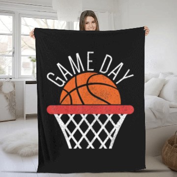 Discover Game Day Basketball Lover Basketball Player Fleece Blankets