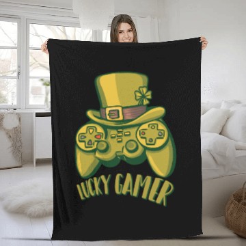 Discover Irish Video Game Controller Boys Gamer St Patricks Fleece Blankets