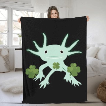 Discover Axolotl St Patricks Day Fleece Blankets