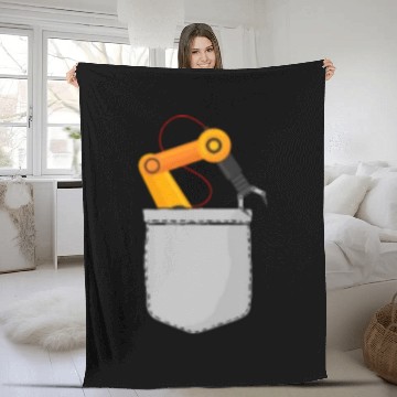 Discover Robot Robotics Engineer Pocket Fleece Blankets