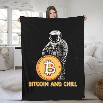 Discover Bitcoin and Chill Fleece Blankets