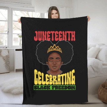 Discover Juneteenth Celebrating Black Freedom 1865 African Fleece Blankets