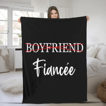 Discover Couple Engagement Engaged Men Funny Fiancee Fleece Blankets