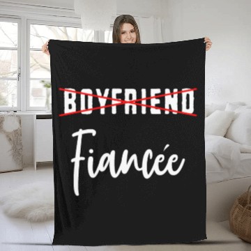 Discover Couple Engagement Engaged Men Funny Fiancee Fleece Blankets
