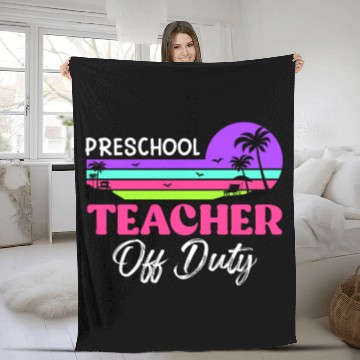 Discover Preschool teacher off school vacation duty teacher Fleece Blankets