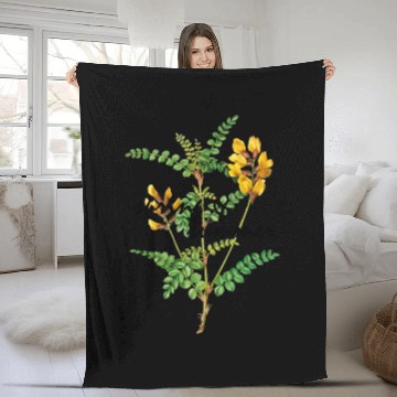 Discover yellow flower Fleece Blankets