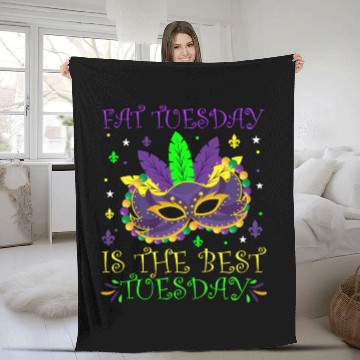 Discover Fat Tuesday Is The Best Tuesday Mardi Gras Party Fleece Blankets