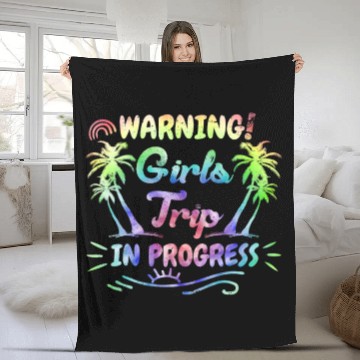Discover Attention girls trip in progress Spring Break Fleece Blankets