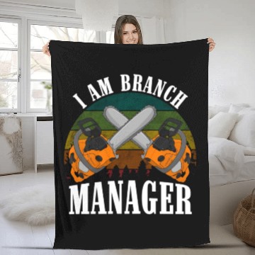 Discover chainsaw Lumberjack Fleece Blankets