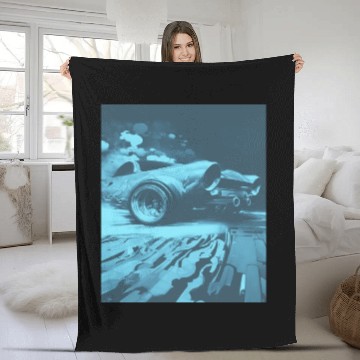 Discover Car Muscle Car Vintage Retro vintage Fleece Blankets