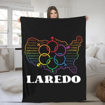 Discover Laredo Pride Month Pride Flag LGBT Community LGBTQ Fleece Blankets