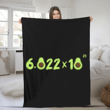 Discover Funny Avocado Avogadro' Number Fleece Blankets
