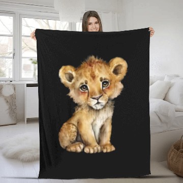 Discover Cute Baby Cat Zodiac Leo Fleece Blankets