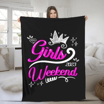 Discover Girls Weekend Vacation Girls Trip Spring Break Fleece Blankets