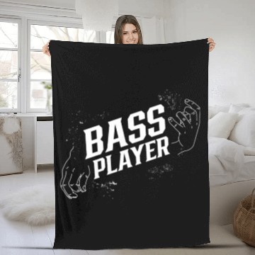 Discover Bass Player Musician Music Guitar Band Fleece Blankets