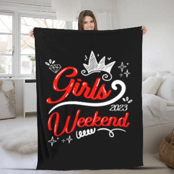 Discover Girls Weekend Vacation Girls Trip Spring Break Fleece Blankets