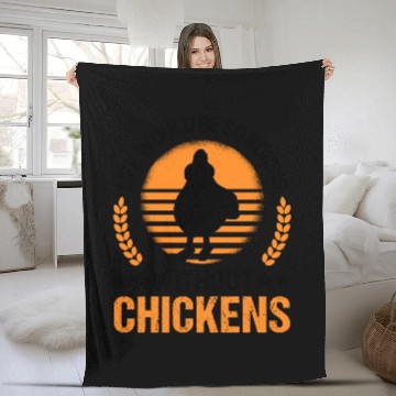 Discover Chickens Chicken Farm Farmer Fleece Blankets