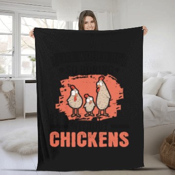 Discover Chickens Chicken Farm Farmer Fleece Blankets